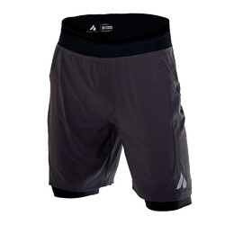 Aussie Grit Icon Mens Running Shorts - Charcoal/Black