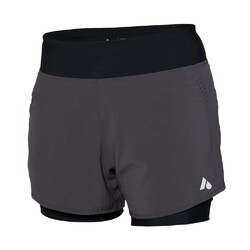 Aussie Grit Spirit Womens Running Shorts - Charcoal/Black