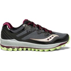 Saucony Peregrine 8 Womens Trail Running Shoes - Black/Mint/Berry