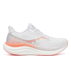 Saucony Triumph 23 Womens Wide Road Running Shoes - White/Wistful