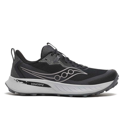 Saucony Peregrine 15 Mens Wide Trail Running Shoes - Black/Shadow