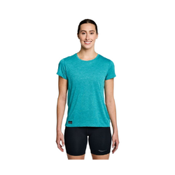 Saucony Stopwatch Short Sleeve Womens Running T-Shirt - Ink Heather