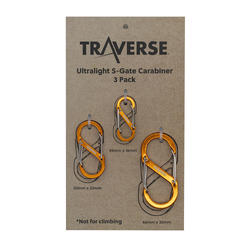 Traverse Accessory S-Biner - 3 pack - Yellow