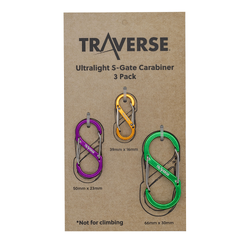 Traverse Accessory S-Biner - 3 pack - Yellow/Purple/Green