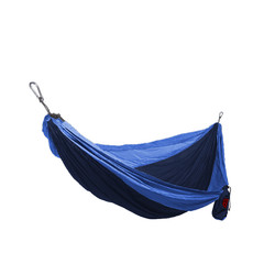 Grand Trunk Single Parachute Nylon Hammock - Navy/Light Blue