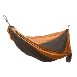 Grand Trunk Single Parachute Nylon Hammock - Brown/Mustard