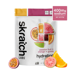 Skratch Labs Sport Hydration Electrolyte Drink Mix - Resealable Bag - Passion Fruit Orange Guava