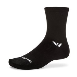 Swiftwick Aspire Unisex Mid Crew Running Socks - Circuit Black