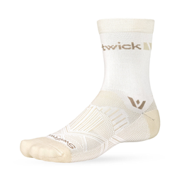 Swiftwick Aspire Unisex Mid Crew Running Socks - Oatmeal Tan