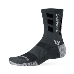 Swiftwick Flite XT Unisex Mid Crew Running Socks - Charcoal Grey