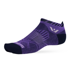 Swiftwick Aspire Unisex No Show Running Socks - Navy Purple
