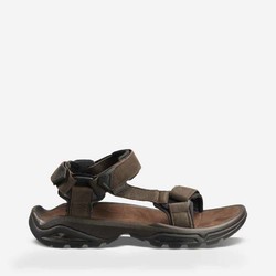 Teva Mens Terra FI 4 Leather Sandals - Turkish Coffee