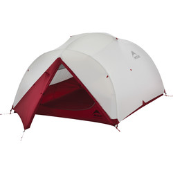 MSR 2019 Mutha Hubba NX 3 Person Lightweight Hiking Tent - Cream/Red
