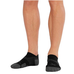 2XU Vectr Cushion No Show Compression Socks - Black/Titanium