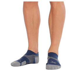 2XU Vectr Cushion No Show Compression Socks - Blue Steel/Grey