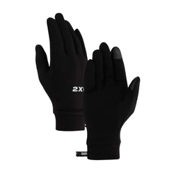 2XU Run Unisex Gloves - Black/Silver Reflective
