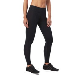 2XU Womens Mid-Rise Compression Tights - Black/Dotted Black Logo