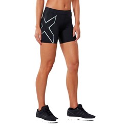 2XU Womens Compression 5 inch Shorts - Black/Silver