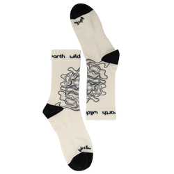 Wild Earth Wild and Free Performance Running Crew Socks - Tan