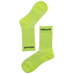 Wild Earth Original Crew Running Socks - Fluro Yellow