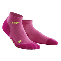 CEP Dynamic+ Ultralight Low-Cut Women's Compression Socks - Electric Pink/Green