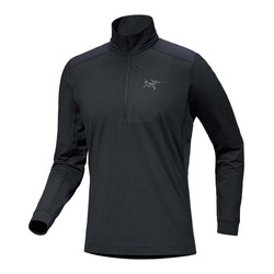 Arcteryx Rho LT Zip Neck Mens Baselayer T-Shirt - Black