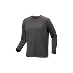 Arcteryx Cormac Crew Mens Long Sleeve T-Shirt - Black Heather