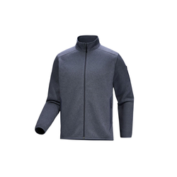 Arcteryx Covert Mens Midweight Fleece Cardigan Jacket - Dk Stratus Hthr/Blk Sapphire