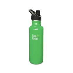 Klean Kanteen Classic 800ml Stainless Water Bottle with sports Cap - Organic Green