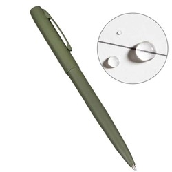 Rite In The Rain All Weather Metal Clicker Black Ink Pen - Olive Drab Green