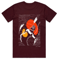 Climb Culture Zion Linework Unisex T-Shirt - Burgundy