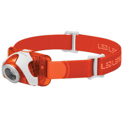 LED Lenser SEO3 Orange Head Lamp with RED LED - 100 lumens