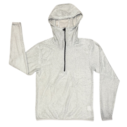 SAMBOB Narrow Alpha 90 Womens 1/4 Zip Fleece Hoodie - Light Grey
