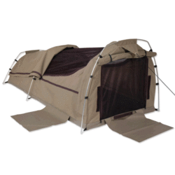 Sahara Nomad King Single Dome Canvas Swag & Bag - Brown