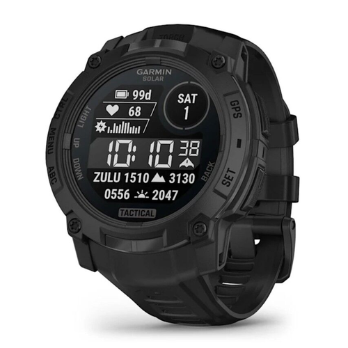 Garmin Instinct 3 Tactical Solar GPS Smart Watch - Black w/ Black Band - 50mm