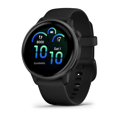 Garmin Vivoactive 6 GPS Fitness Smartwatch - Black Silicone Band