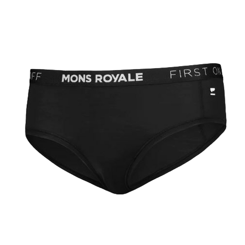 Mons Royale Sylvia Boyleg Womens Brief - Logo Black - XL