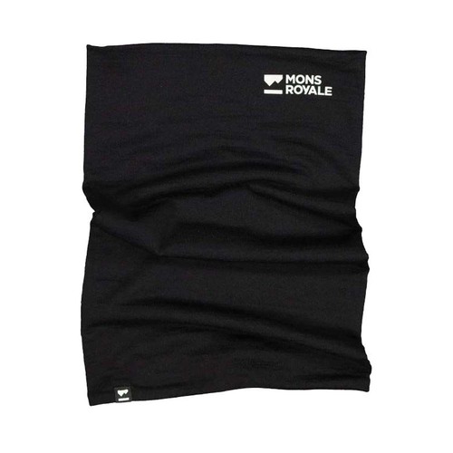 Mons Royale Double Up Unisex Neckwarmer - Black
