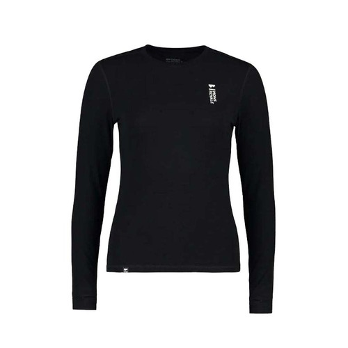 Mons Royale Cascade Merino Flex 200 LS Womens T-Shirt - Black - L