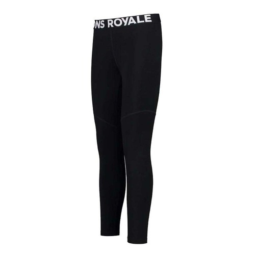 Mons Royale Cascade Merino Flex Womens Leggings - Black - L