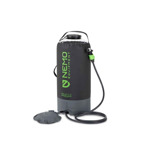 Nemo Helio LX Portable Camping Pressure Shower - Black/Apple Green