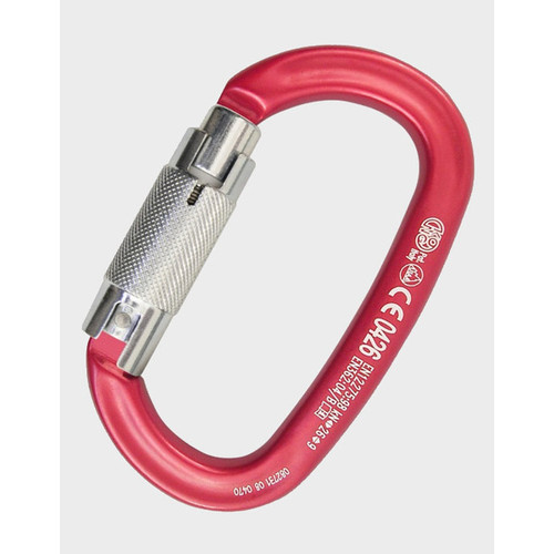 Kong 712 Oval Auto Blocking Alloy Carabiner - Red