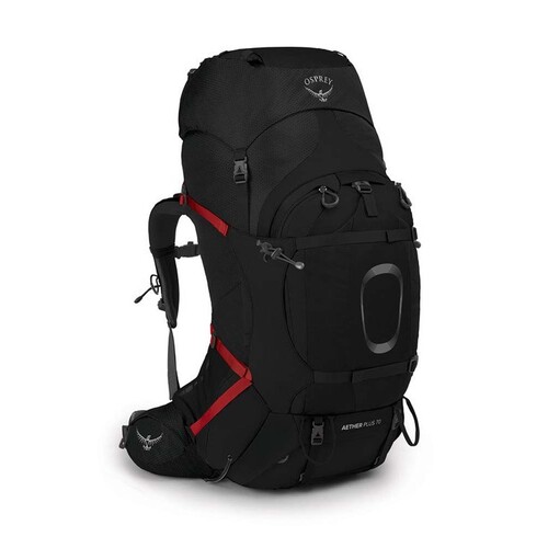 Osprey Aether Plus 70L Mens Hiking Backpack - Black - L/XL