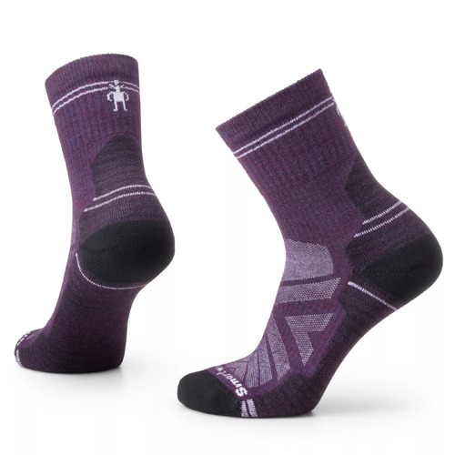 Smartwool Hike Light Cushion Mid Crew Womens Socks - Purple Iris - M