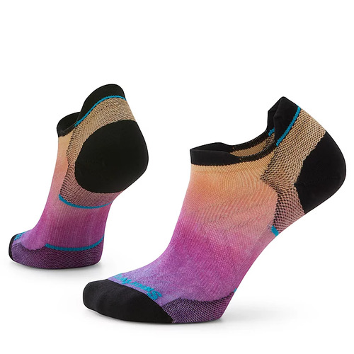 Smartwool Run Zero Cushion WoMens Low Show Socks - Tandoori Orange - M