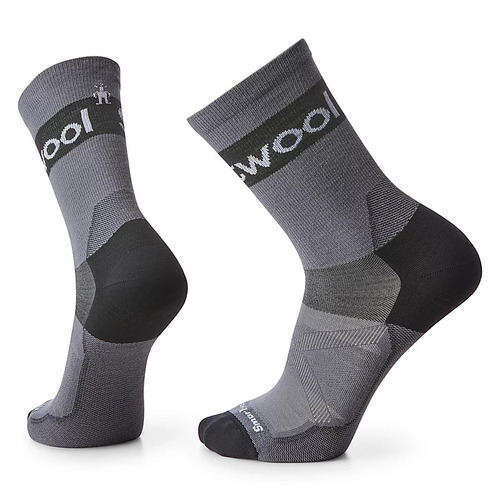 Smartwool Zero Cushion Stripe Crew Mens Bike Socks - Graphite - L