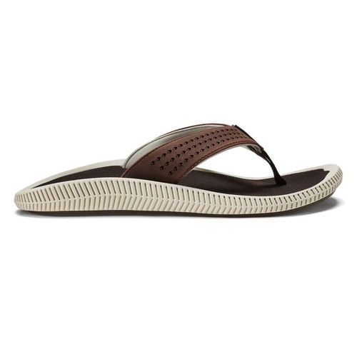 Olukai Ulele Mens Beach Sandals - Dark Wood