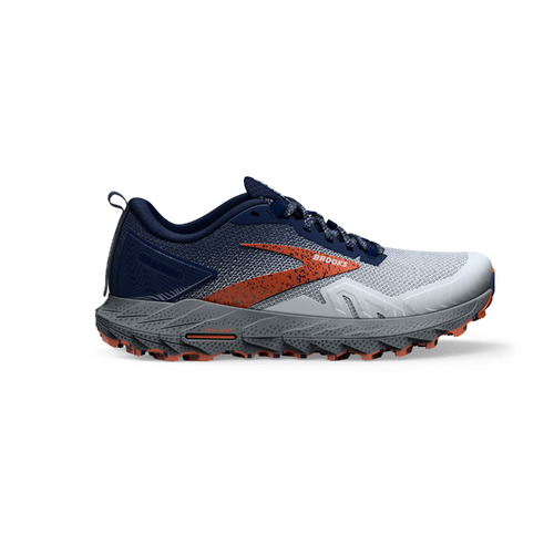 Brooks Cascadia 17 Mens Trail Running Shoes - Blue/Navy/Firecracker