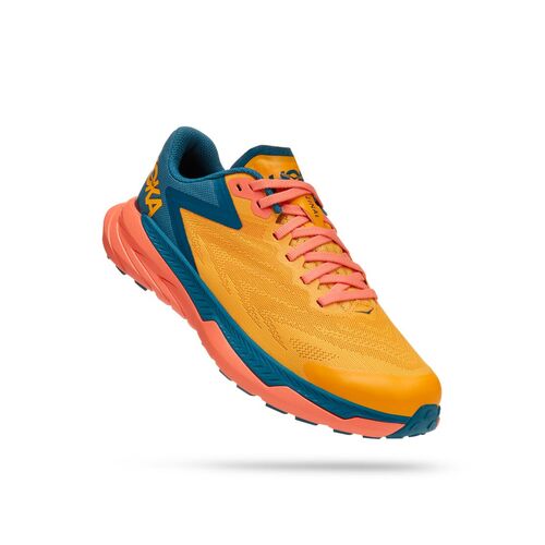 Hoka Zinal Womens Trail Running Shoes - Radiant Yellow/Camellia