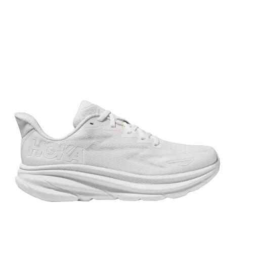 Hoka Clifton 9 Mens Road Running Shoes - White/White - US10